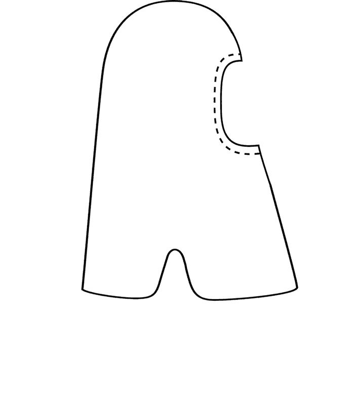 H61-Hood-Line-Drawing H61 Hood Pattern