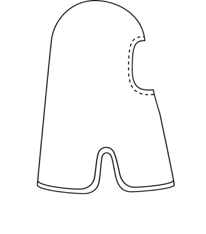 H81-Hood-Line-Drawing H81 Hood Pattern